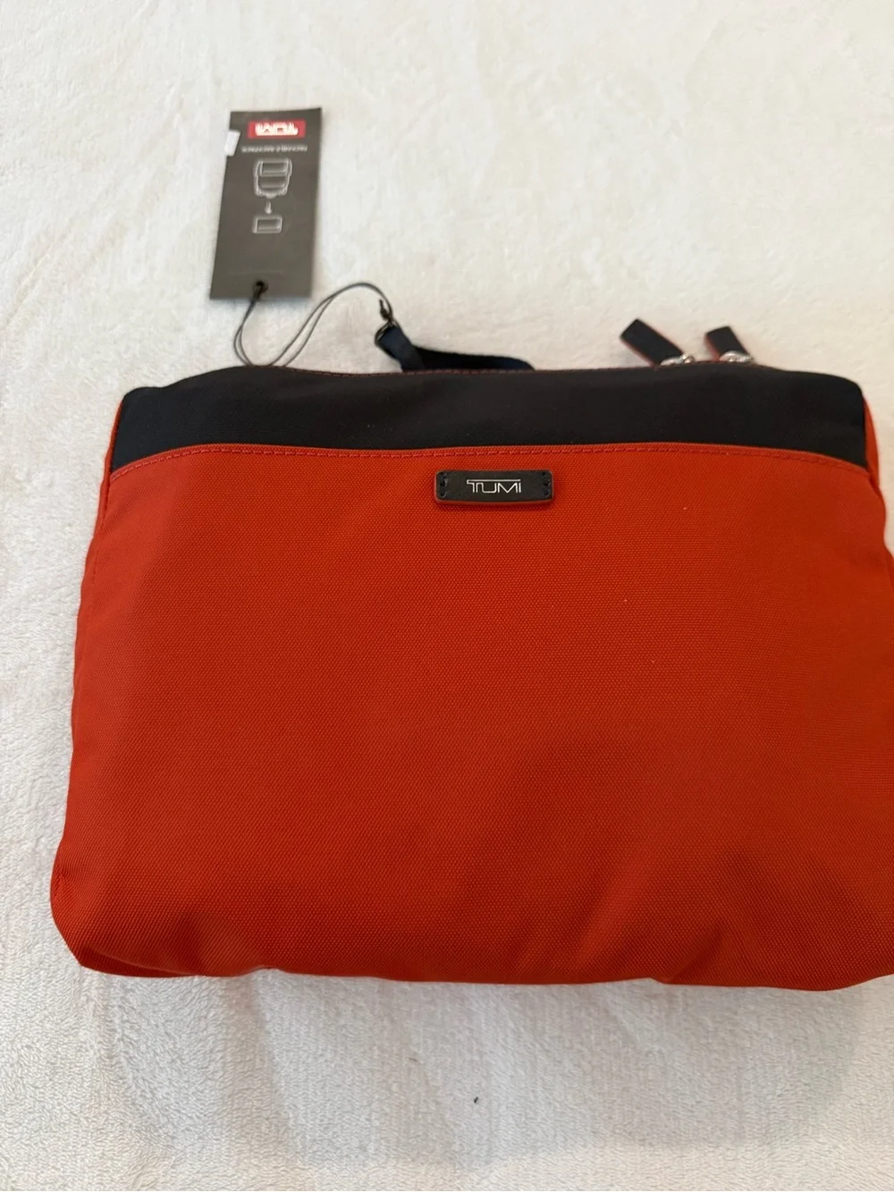 Tumi Foldable Backpack Orange Black NEW